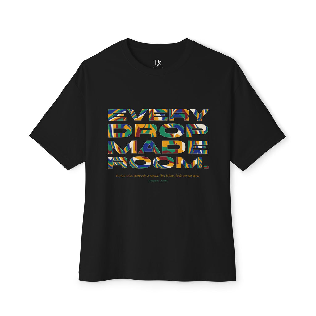 Every Drop Made Room — Marbled Flower Tee | UNSEEN (Black)