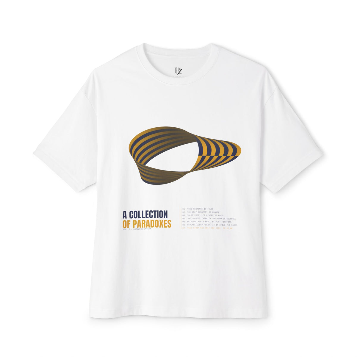 A Collection of Paradoxes — Möbius Strip Tee | UNSEEN (White)