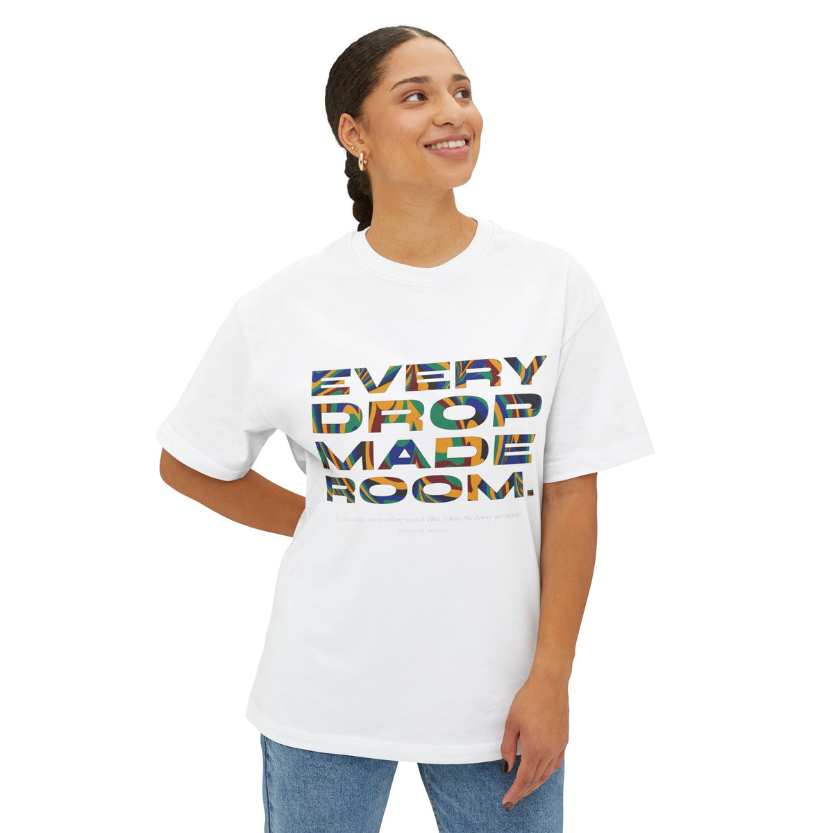 Every Drop Made Room — Marbled Flower Tee | UNSEEN