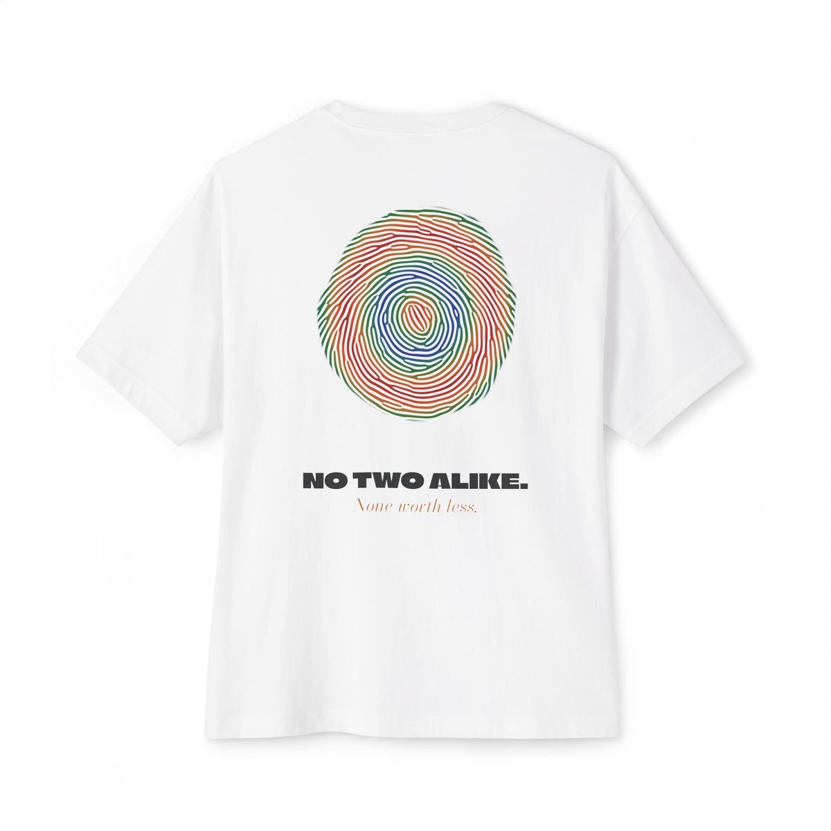 No Two Alike — Fingerprint Human Rights Tee | UNSEEN (White)