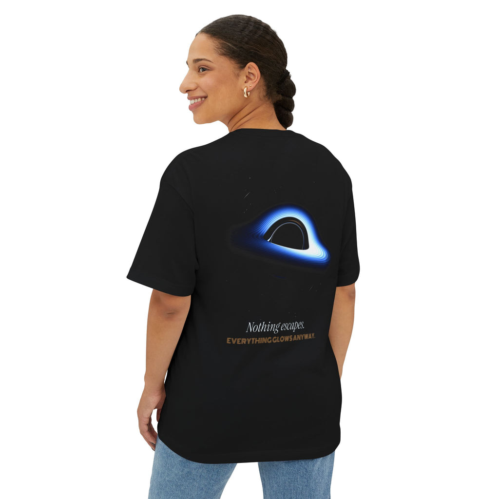 Pulled In, Lit Up — Black Hole Space Tee | UNSEEN