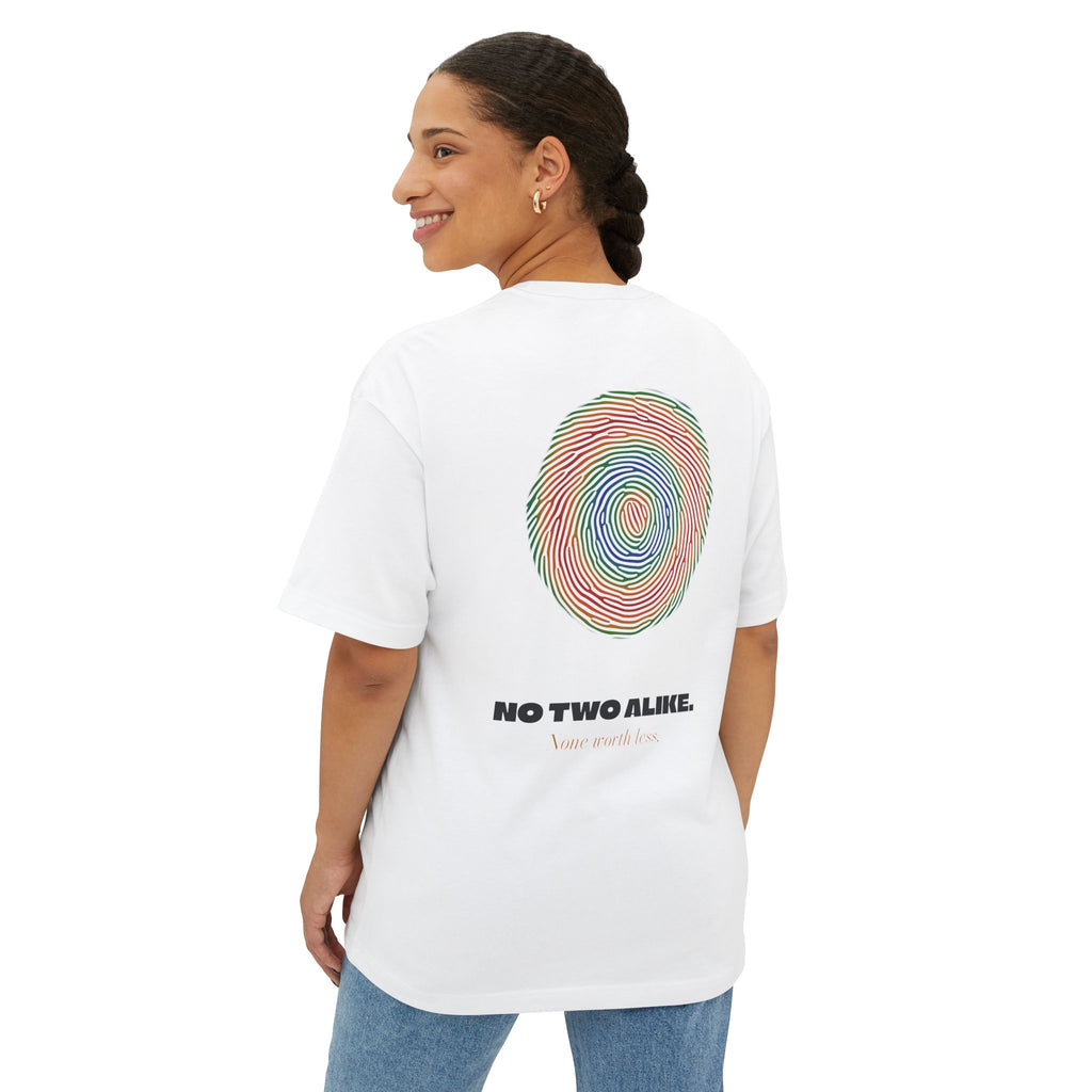 No Two Alike — Fingerprint Human Rights Tee | UNSEEN (White)