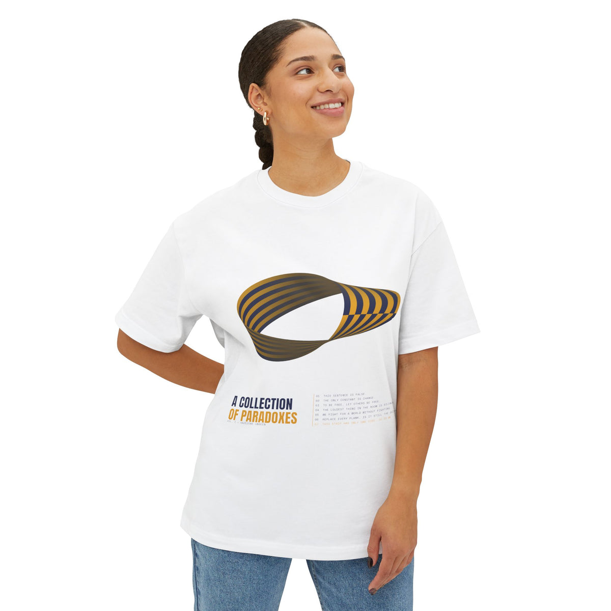 A Collection of Paradoxes — Möbius Strip Tee | UNSEEN (White)